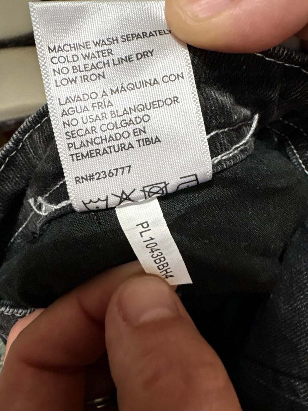 PTCL Ethikal Brand Black Washed Contrast Stitch Paneled Motorcycle Pants Size 30 - Picture 5 of 7